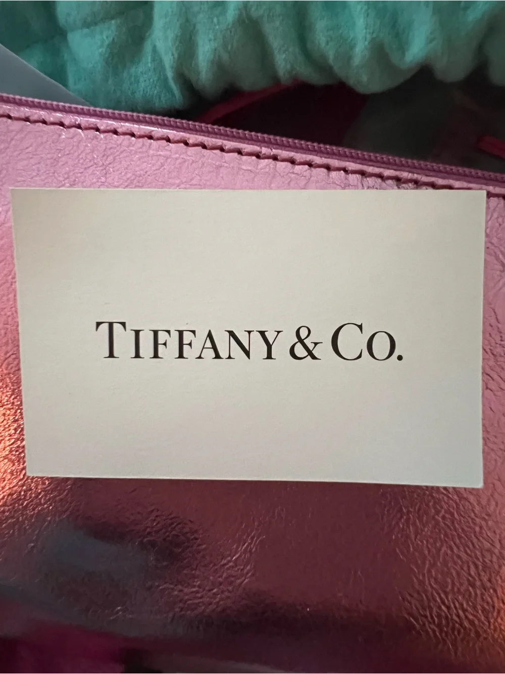 Tiffany & Co Slouchy Hot Pink Suede Reversible Metallic Large Tote Bag New